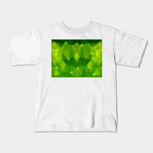 Abstract green triangle geometrical background Kids T-Shirt